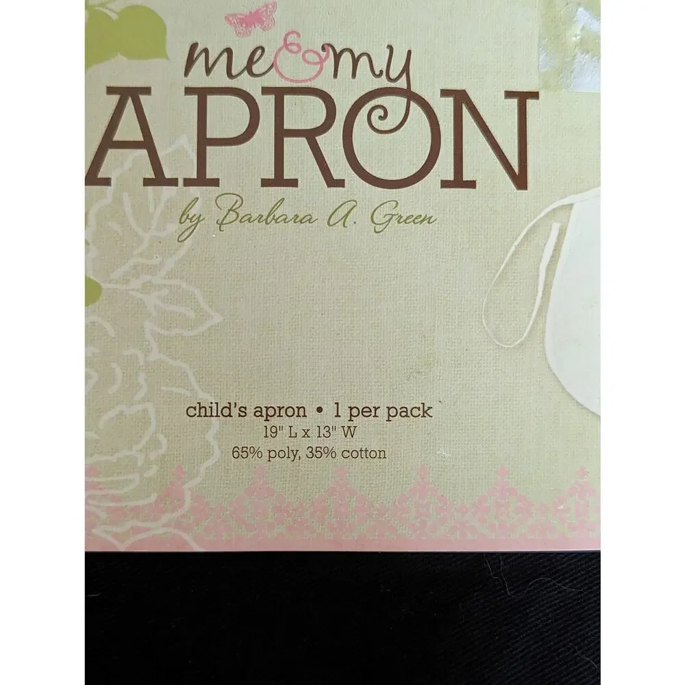 New Set of 4 Childs Apron with Pockets Black